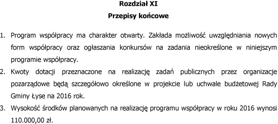 programie współpracy. 2.