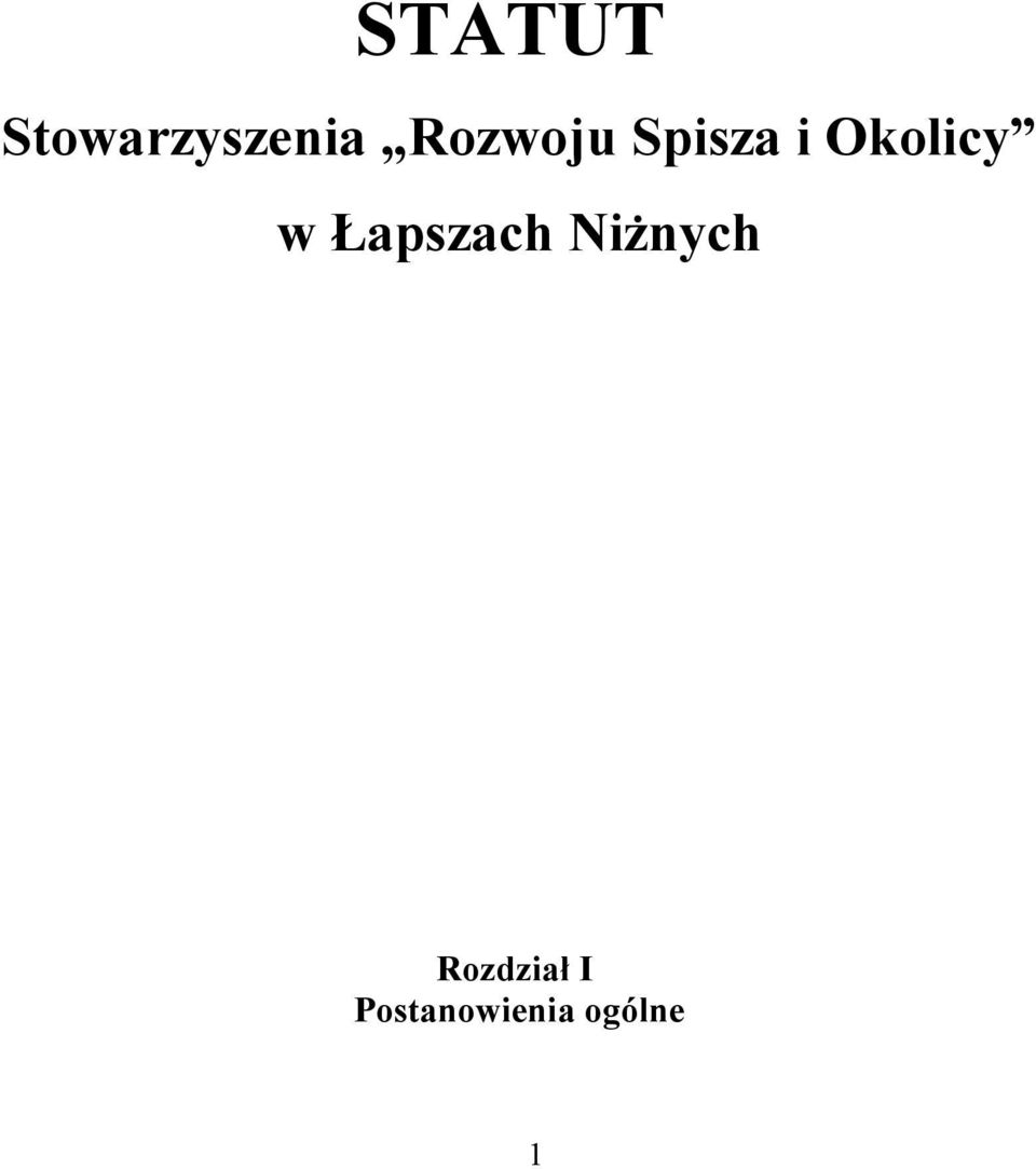 w Łapszach Niżnych