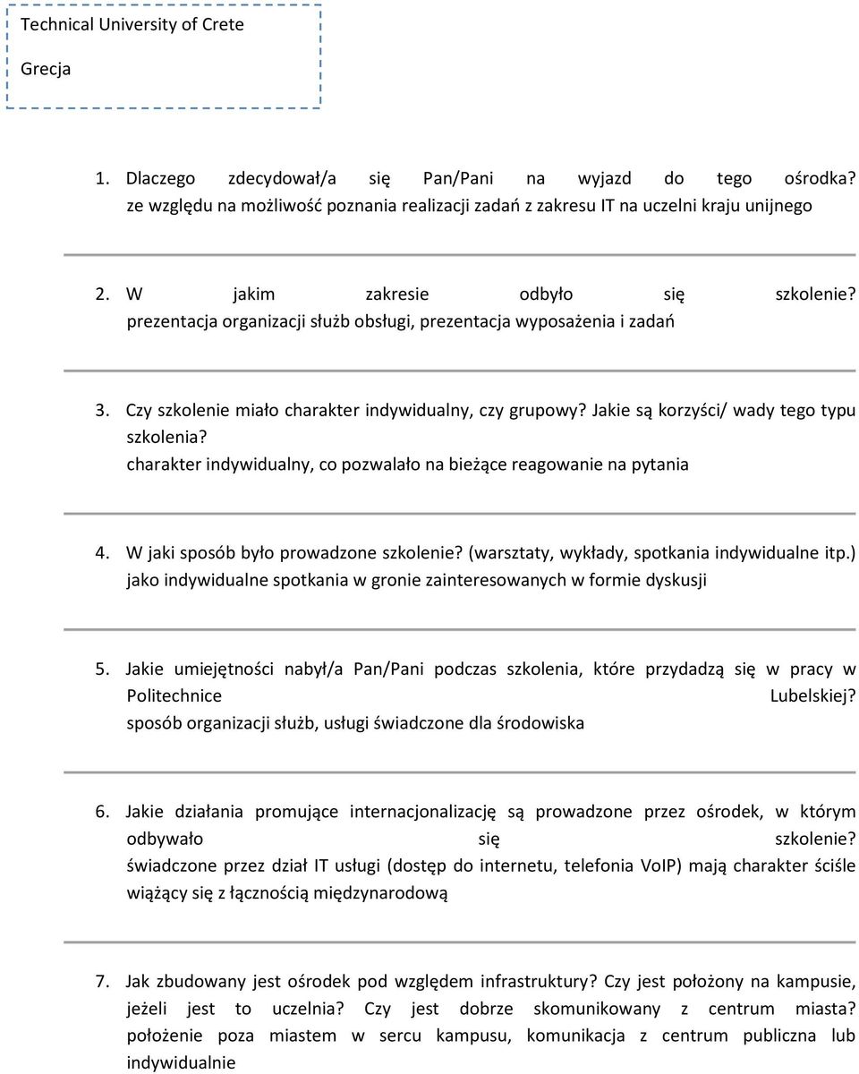 zainteresowanych w formie dyskusji Politechnice Lubelskiej?