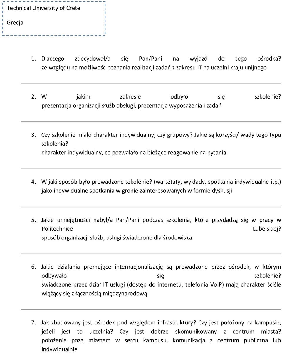 zainteresowanych w formie dyskusji Politechnice Lubelskiej?