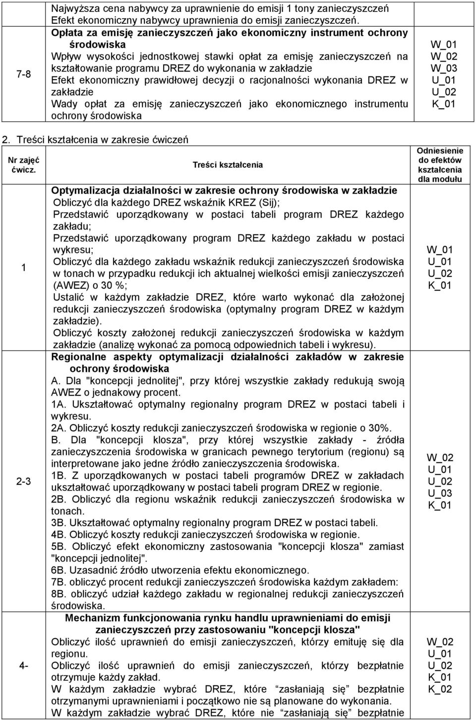 zakładzie Efekt ekonomiczny prawidłowej decyzji o racjonalności wykonania DREZ w zakładzie Wady opłat za emisję zanieczyszczeń jako ekonomicznego instrumentu 2.