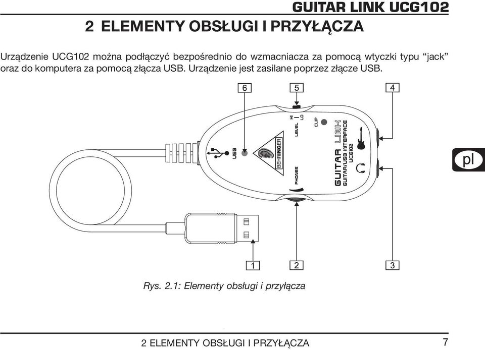 komputera za pomocą złącza USB.