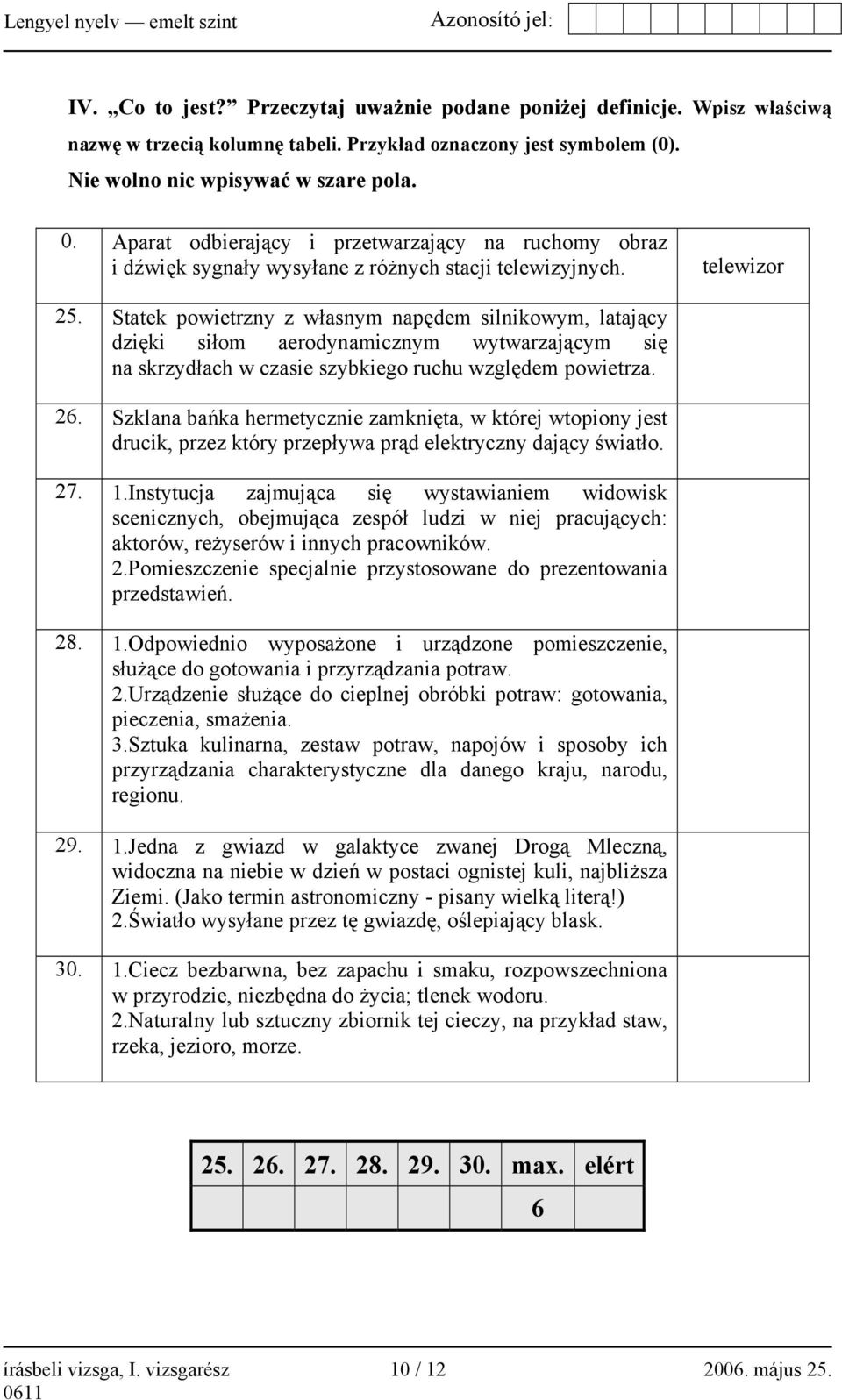 Statek powietrzny z własnym napędem silnikowym, latający dzięki siłom aerodynamicznym wytwarzającym się na skrzydłach w czasie szybkiego ruchu względem powietrza. 26.