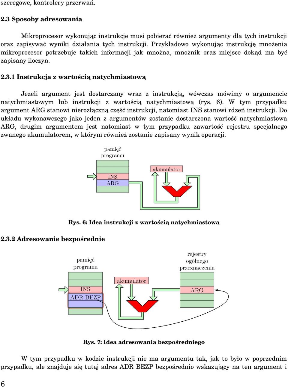 1 Instrukcja z wartością natychmiastową Jeżeli argument jest dostarczany wraz z instrukcją, wówczas mówimy o argumencie natychmiastowym lub instrukcji z wartością natychmiastową (rys. 6).