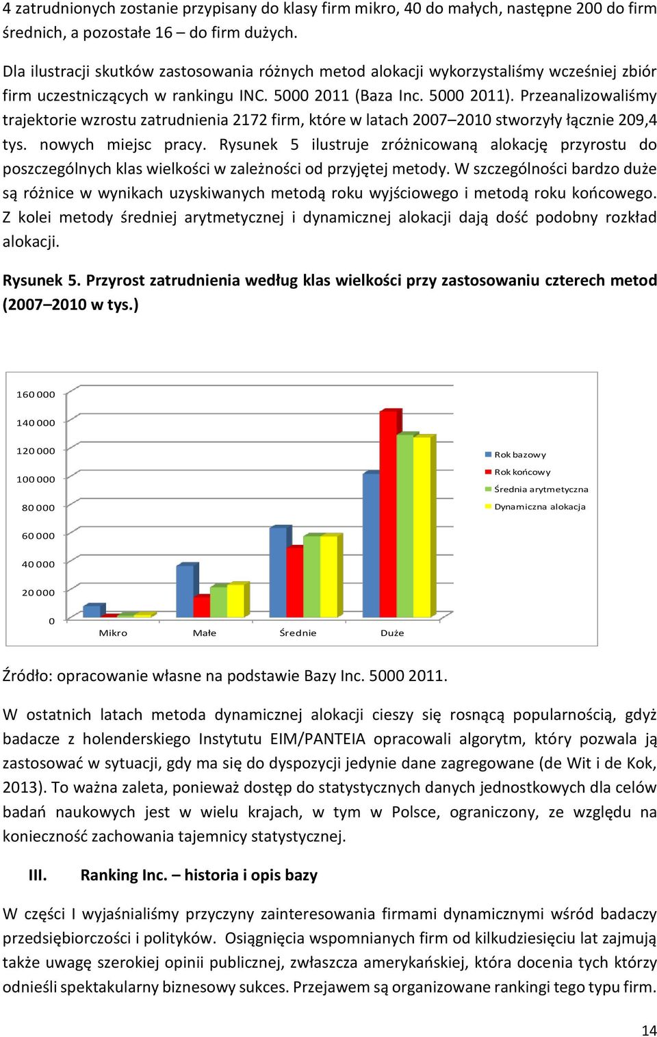 Przeanalizowaliśmy trajektorie wzrostu zatrudnienia 2172 firm, które w latach 2007 2010 stworzyły łącznie 209,4 tys. nowych miejsc pracy.