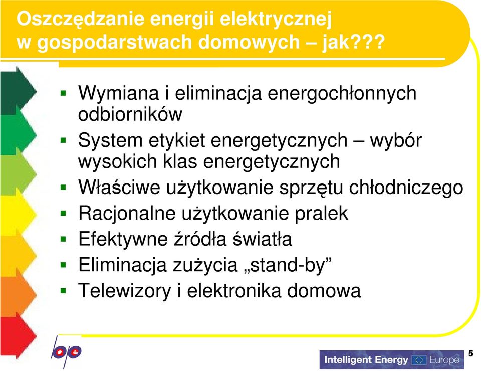 wybór wysokich klas energetycznych Właściwe użytkowanie sprzętu chłodniczego