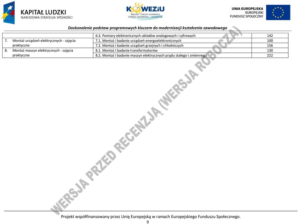 1. Montaż i badanie transformatorów 130 8.2.