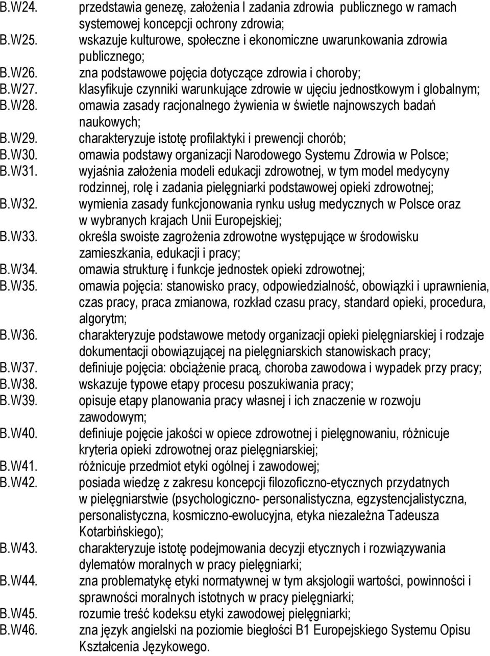 podstawowe pojęcia dotyczące zdrowia i choroby; klasyfikuje czynniki warunkujące zdrowie w ujęciu jednostkowym i globalnym; omawia zasady racjonalnego żywienia w świetle najnowszych badań naukowych;