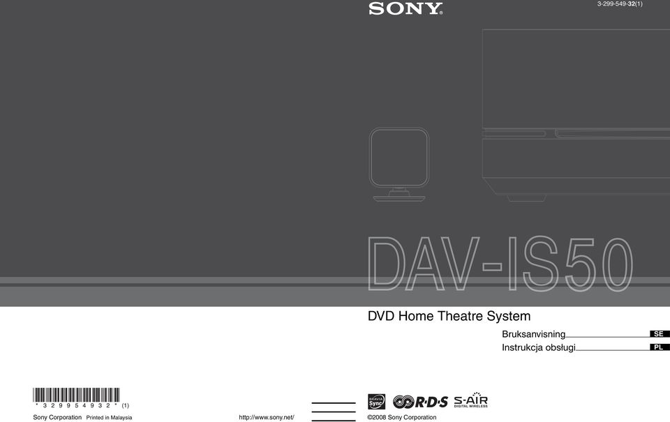 (1) Sony Corporation Printed in Malaysia