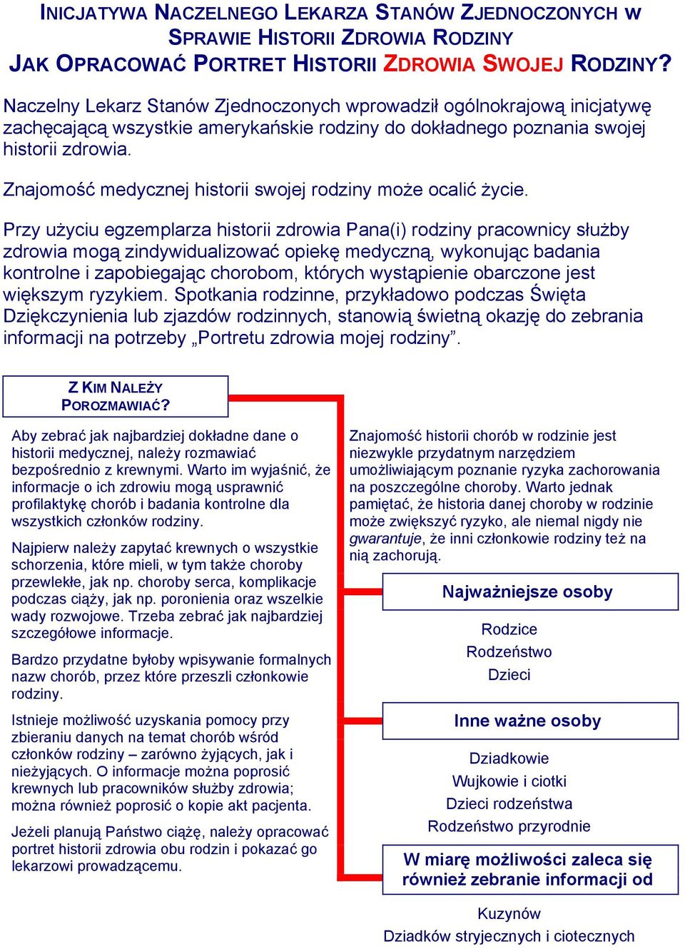 Znajomość medycznej historii swojej rodziny może ocalić życie.