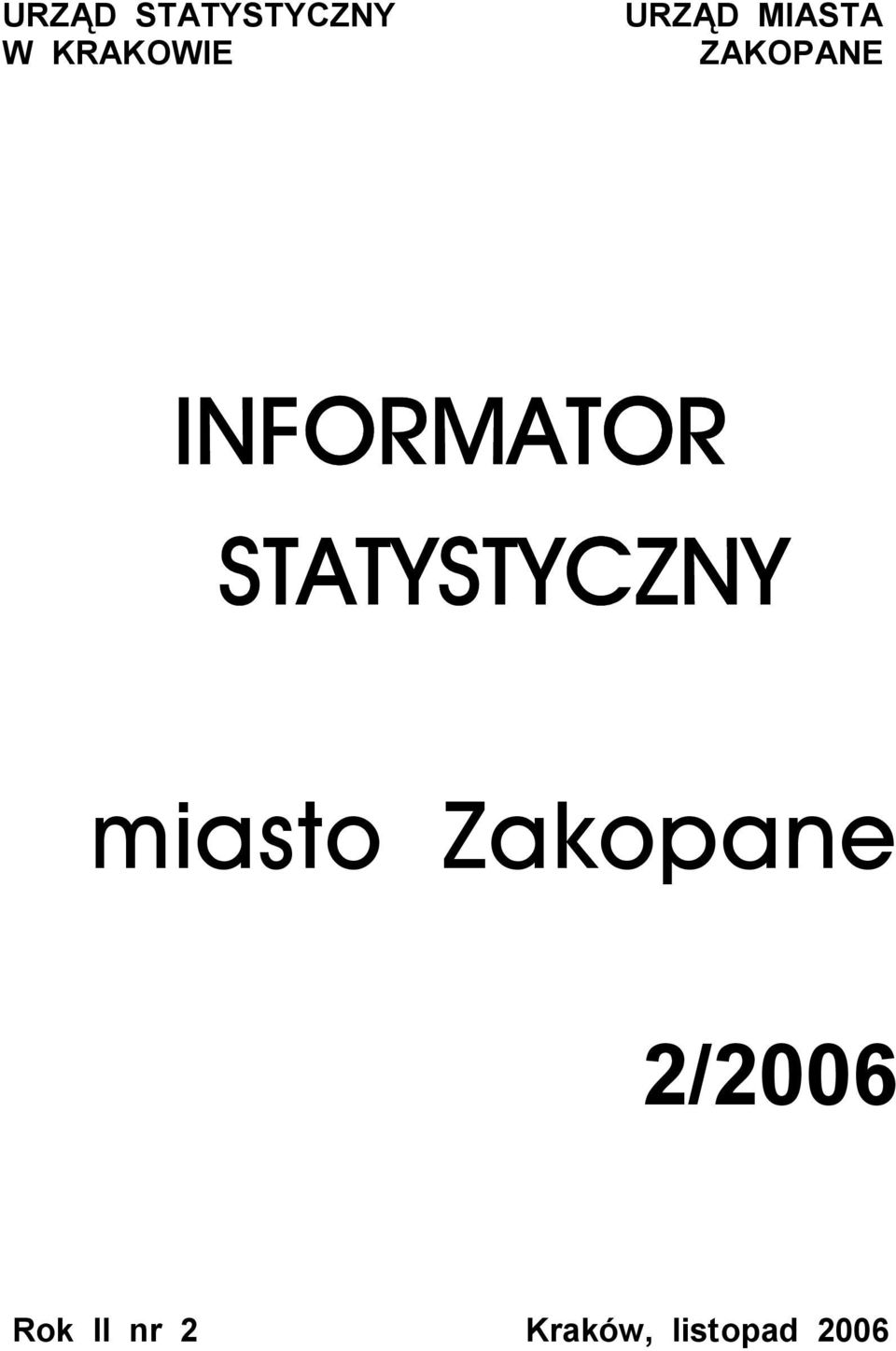 STATYSTYCZNY miasto Zakopane