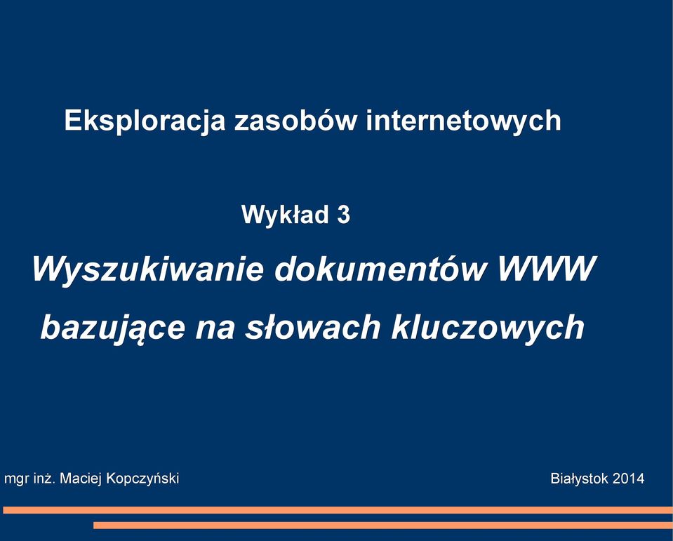 WWW bazujące na słowach kluczowych