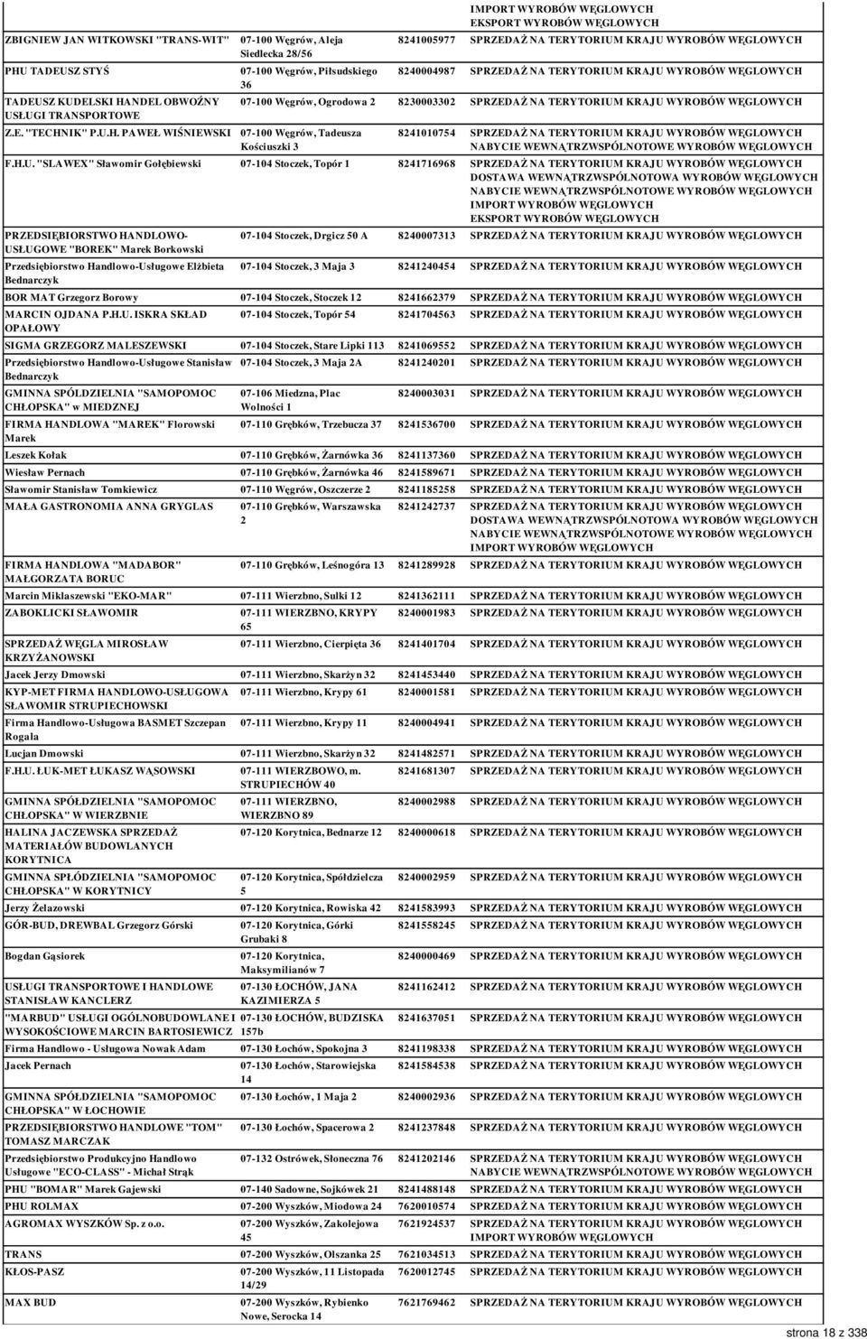 NDEL OBWOŹNY USŁUGI TRANSPORTOWE Z.E. "TECHN