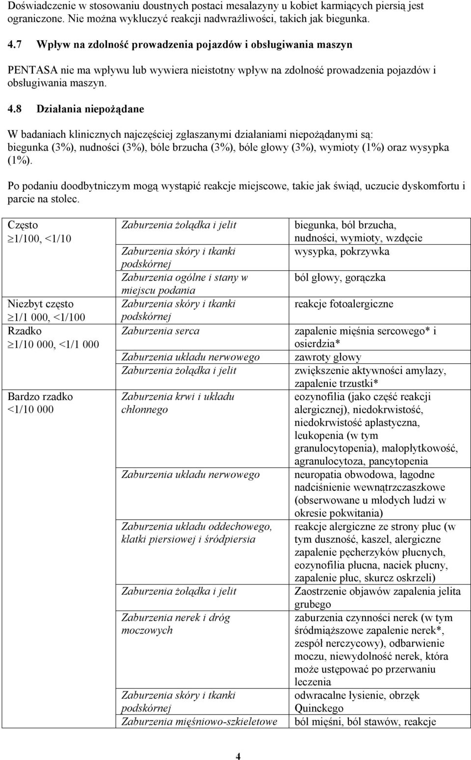 8 Działania niepożądane W badaniach klinicznych najczęściej zgłaszanymi działaniami niepożądanymi są: biegunka (3%), nudności (3%), bóle brzucha (3%), bóle głowy (3%), wymioty (1%) oraz wysypka (1%).