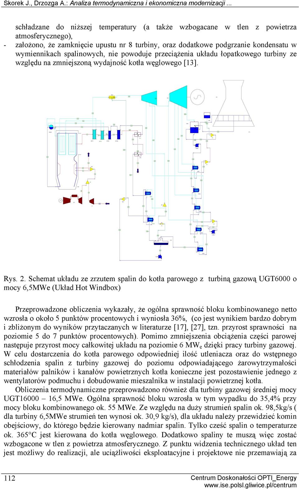 CT1 Skorek J., Drzozga A.: Analiza termodynamiczna i ekonomiczna modernizacji.