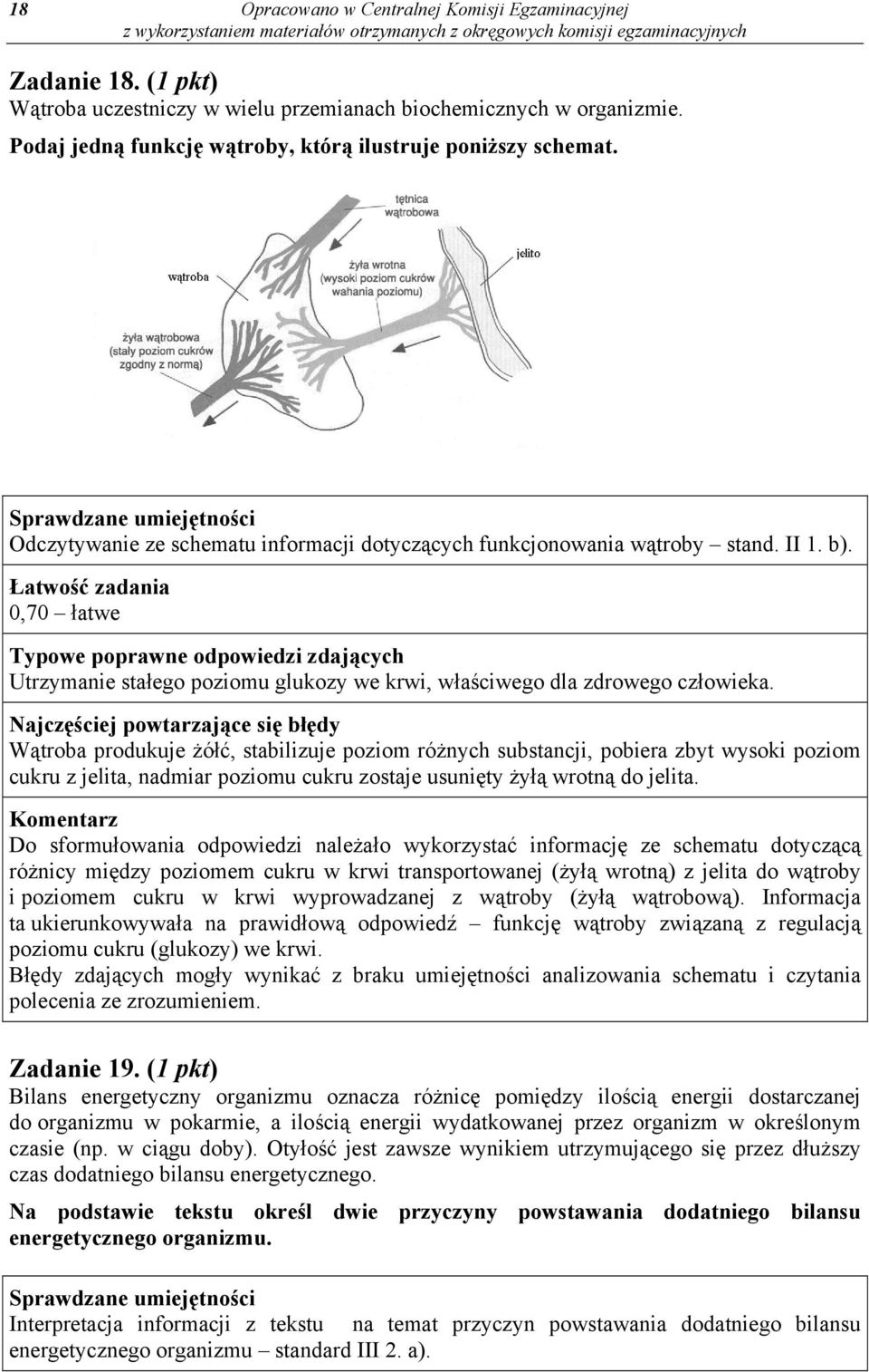 0,70 łatwe Utrzymanie stałego poziomu glukozy we krwi, właściwego dla zdrowego człowieka.