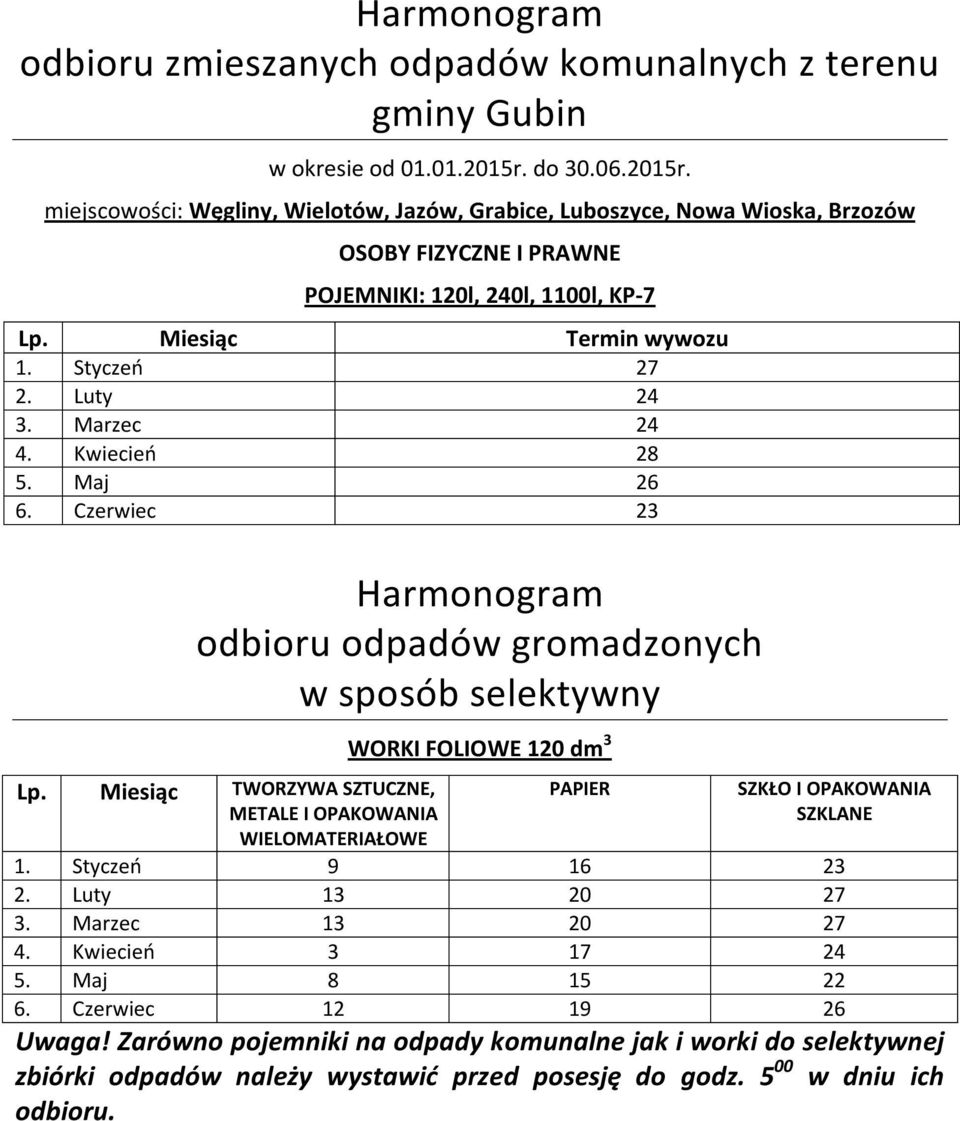 Brzozów 1. Styczeń 27 2. Luty 24 3.