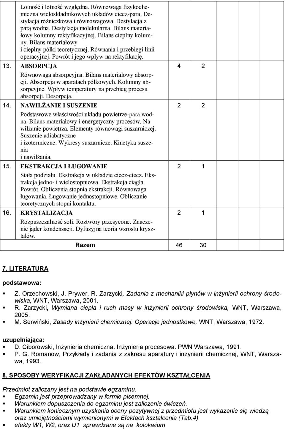 ABSORPCJA Równowaga absorpcyjna. Bilans materiałowy absorpcji. Absorpcja w aparatach półkowych. Kolumny absorpcyjne. Wpływ temperatury na przebieg procesu absorpcji. Desorpcja. 14.