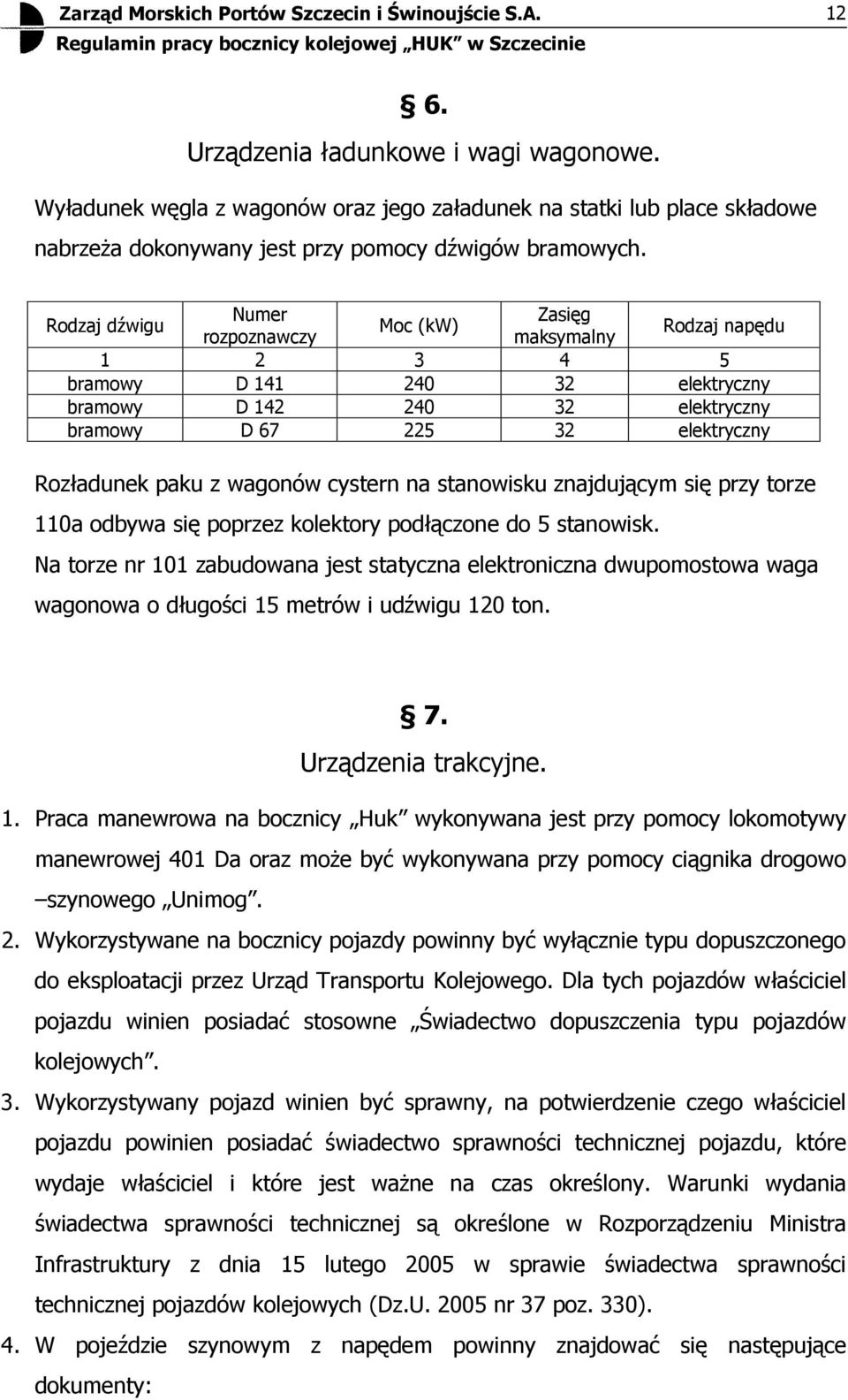 wagonów cystern na stanowisku znajdującym się przy torze 110a odbywa się poprzez kolektory podłączone do 5 stanowisk.