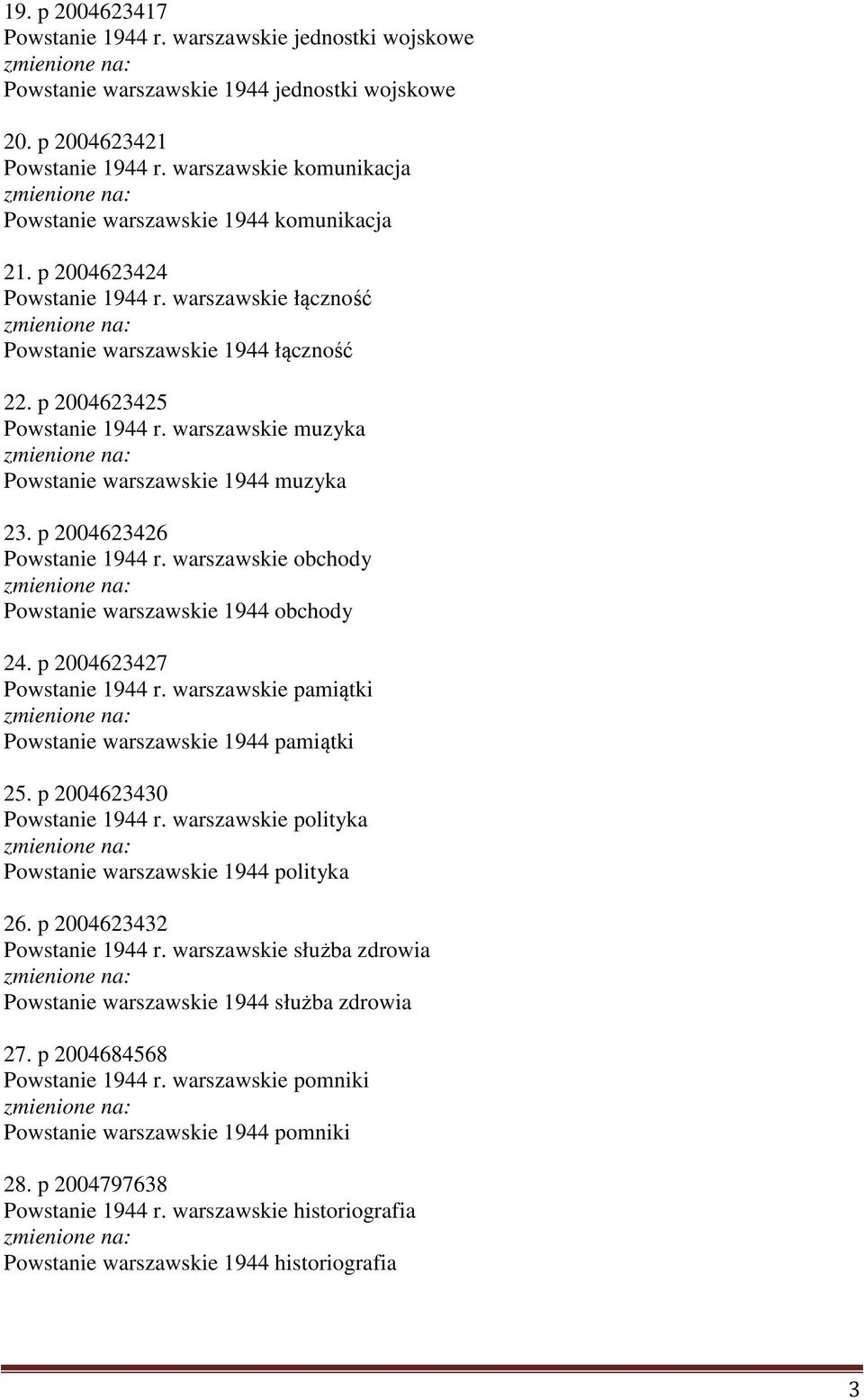 p 2004623426 obchody Powstanie warszawskie 1944 obchody 24. p 2004623427 pamiątki Powstanie warszawskie 1944 pamiątki 25.