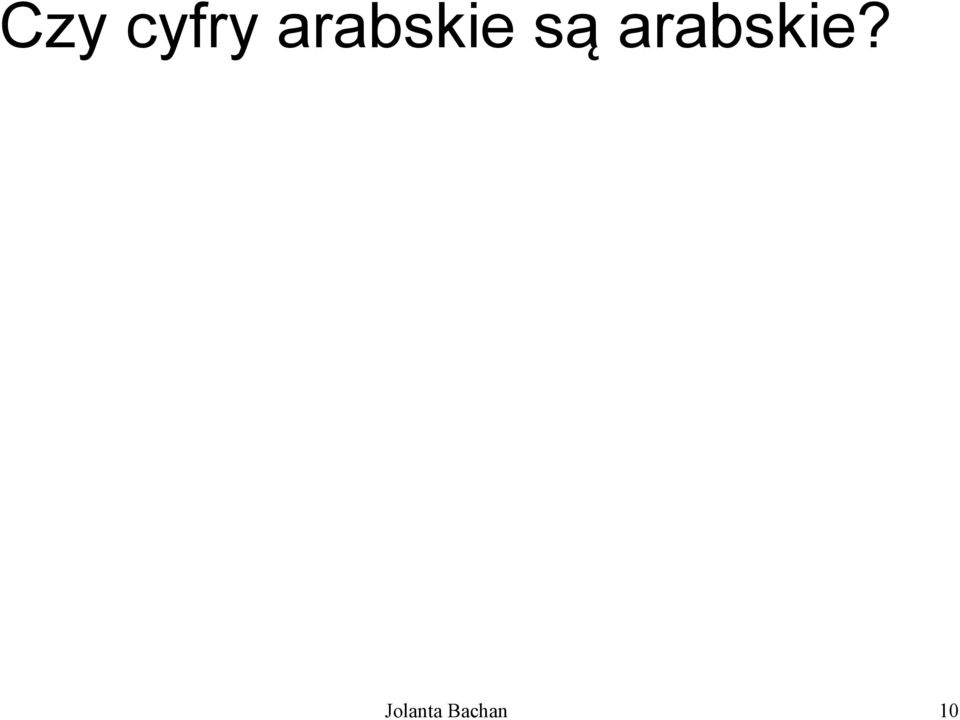 arabskie?