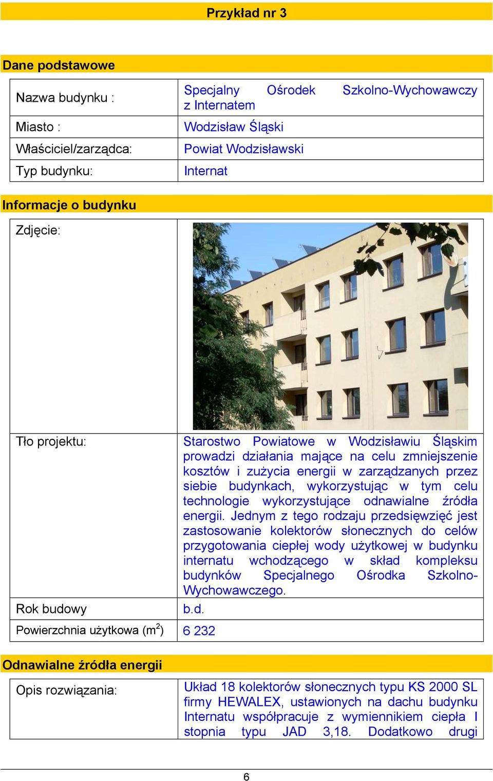 wykorzystując w tym celu technologie wykorzystujące odnawialne źródła energii.