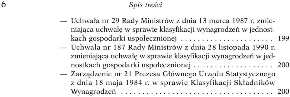 ..................... 199 Uchwa a nr 187 Rady Ministrów z dnia 28 listopada 1990 r.