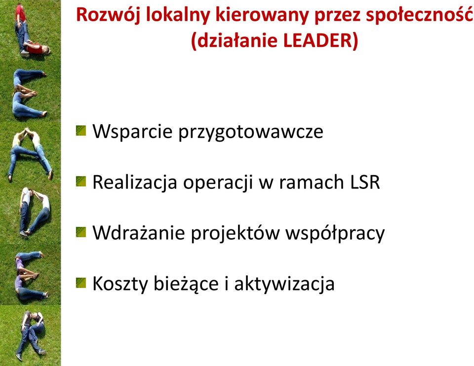 Realizacja operacji w ramach LSR Wdrażanie