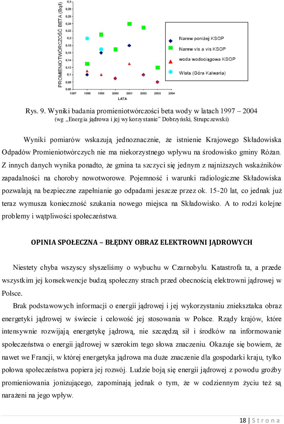 Składowiska Odpadów Promieniotwórczych nie ma niekorzystnego wpływu na środowisko gminy Różan.