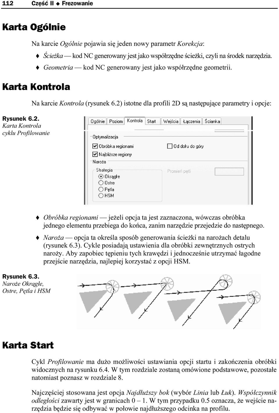 2) istotne dla profili 2D są następujące parametry i opcje: Rysunek 6.3.