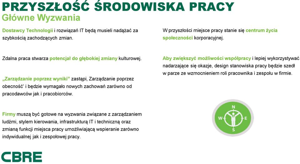 Zarządzanie poprzez wyniki zastąpi Zarządzanie poprzez obecność i będzie wymagało nowych zachowań zarówno od pracodawców jak i pracobiorców.