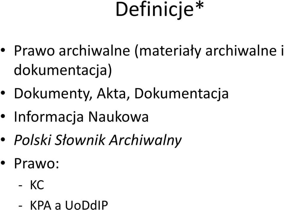 Akta, Dokumentacja Informacja Naukowa