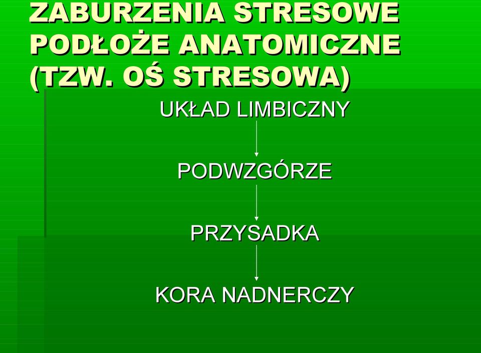 OŚ STRESOWA) UKŁAD