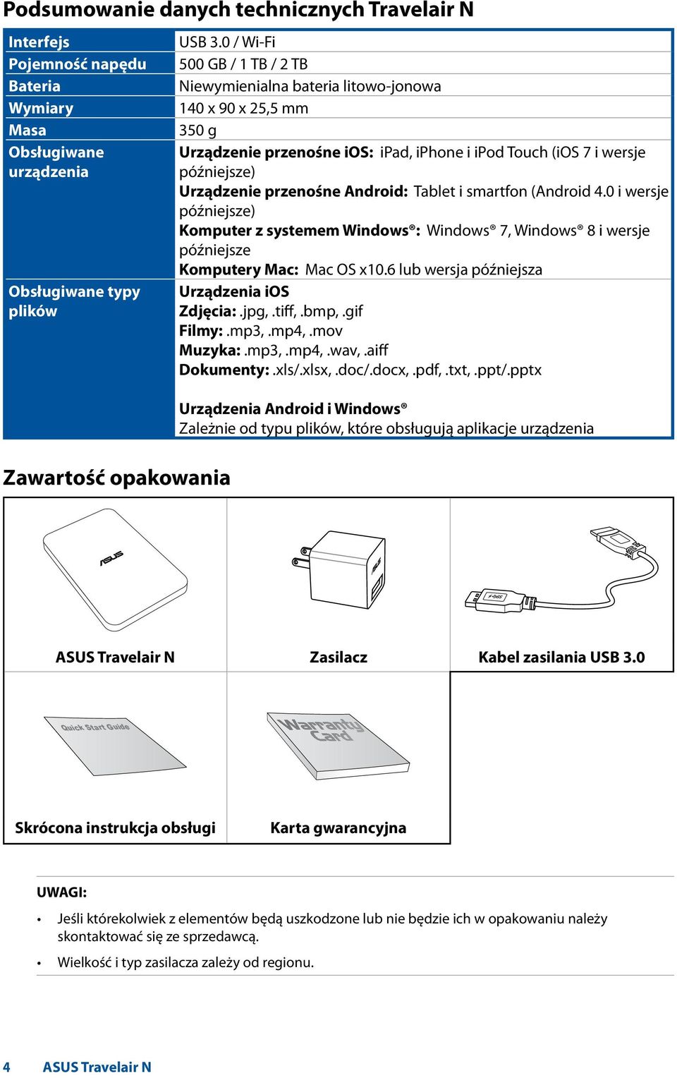 Android: Tablet i smartfon (Android 4.0 i wersje późniejsze) Komputer z systemem Windows : Windows 7, Windows 8 i wersje późniejsze Komputery Mac: Mac OS x10.