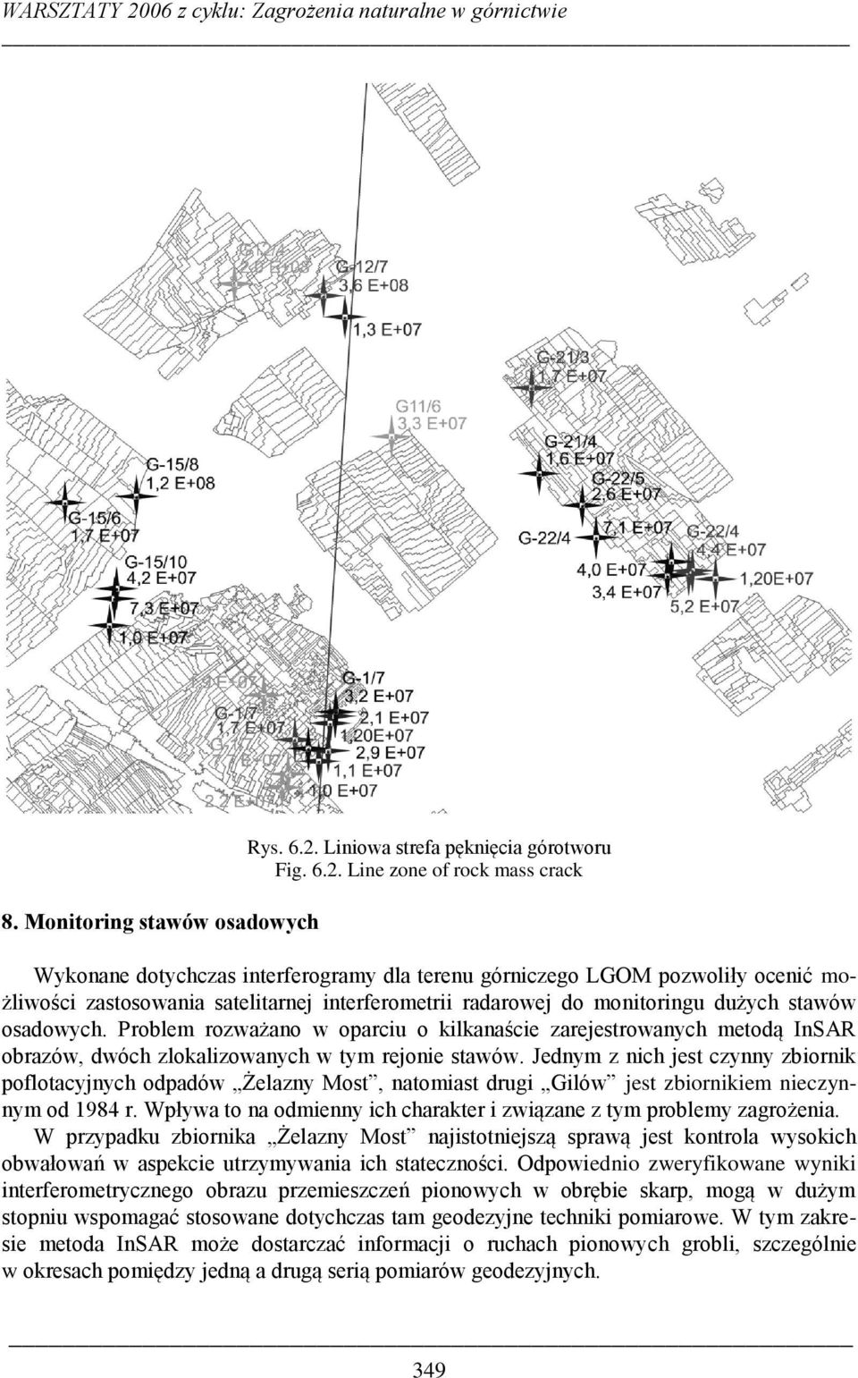 Liniowa strefa pęknięcia górotworu Fig. 6.2.