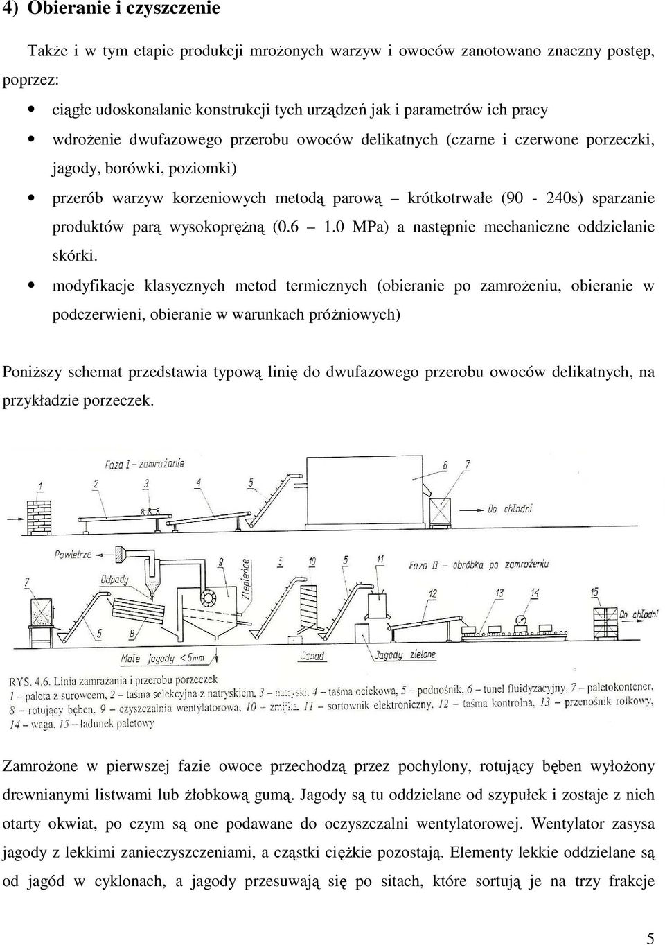 wysokopręŝną (0.6 1.0 MPa) a następnie mechaniczne oddzielanie skórki.