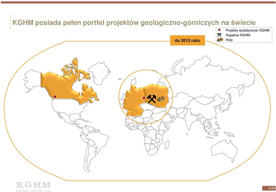 na świecie do 2012 roku Projekty