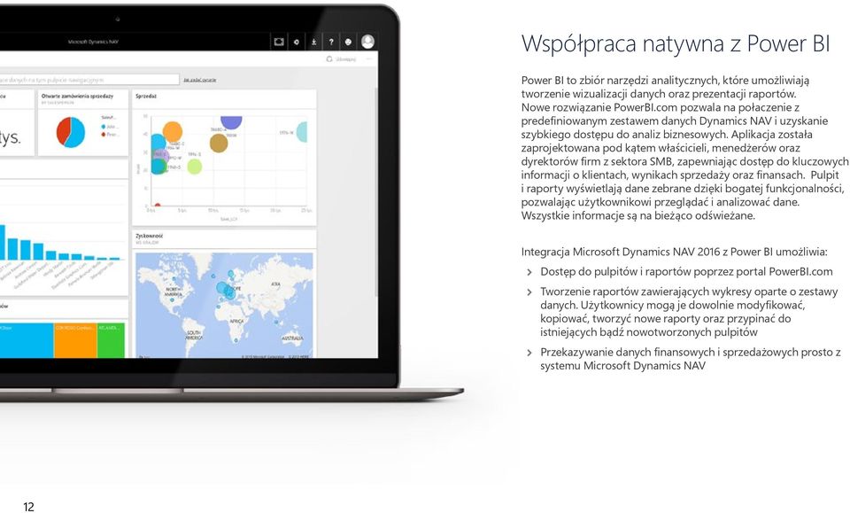 Aplikacja została zaprojektowana pod kątem właścicieli, menedżerów oraz dyrektorów firm z sektora SMB, zapewniając dostęp do kluczowych informacji o klientach, wynikach sprzedaży oraz finansach.