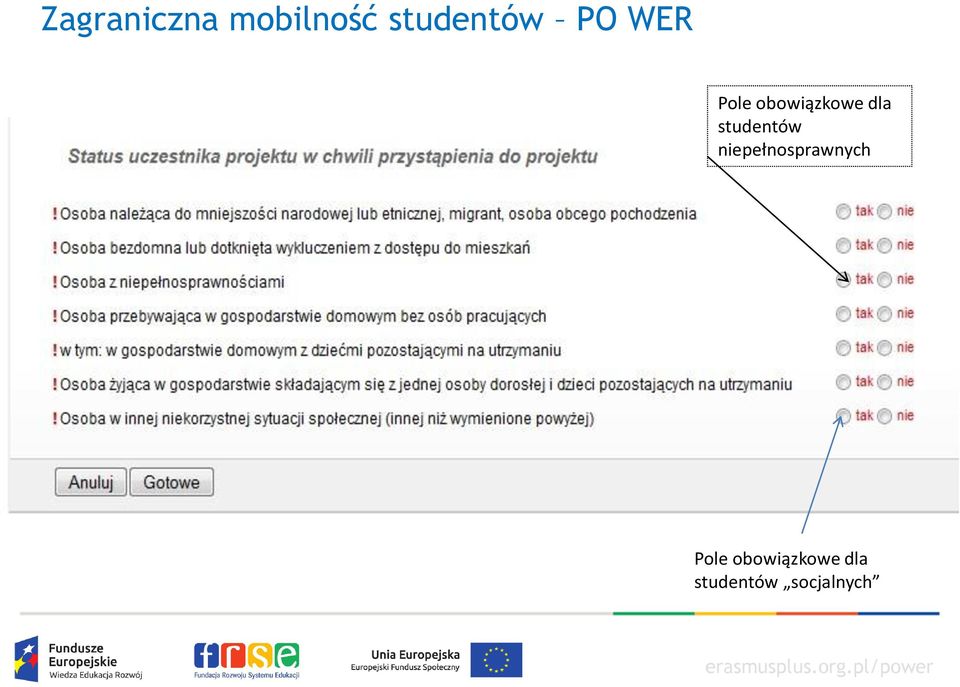 niepełnosprawnych  