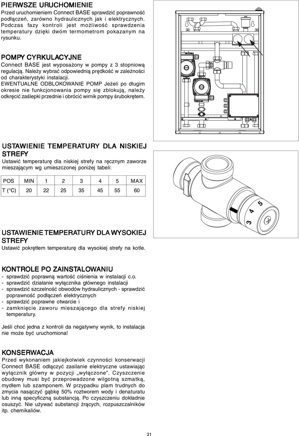 Należy wybrać odpowiednią prędkość w zależności od charakterystyki instalacji.