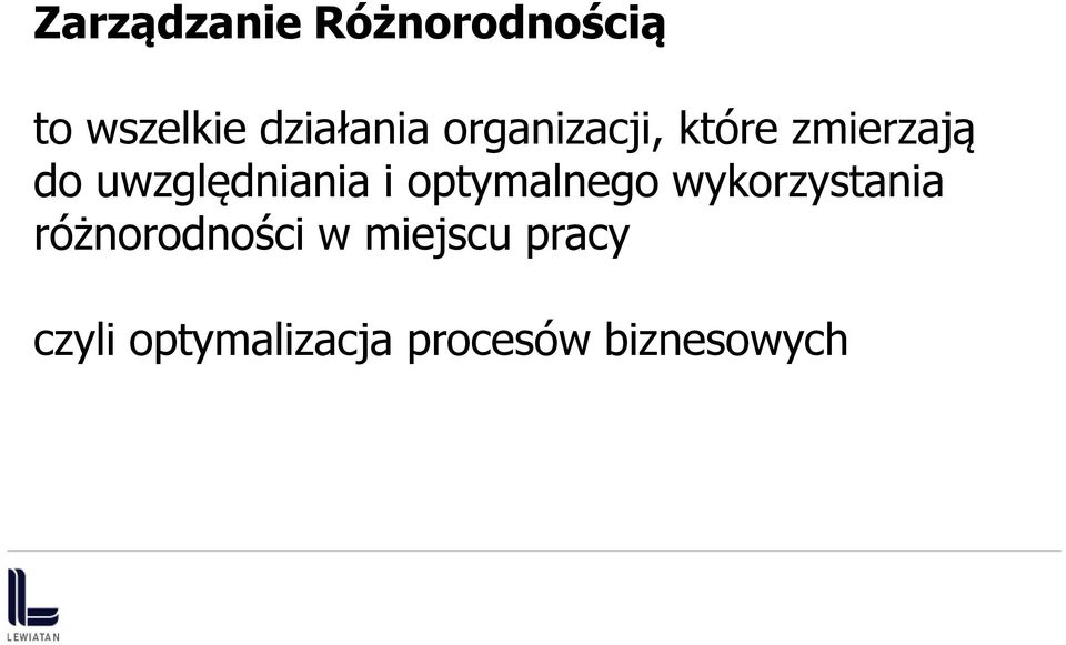 optymalnego wykorzystania różnorodności w