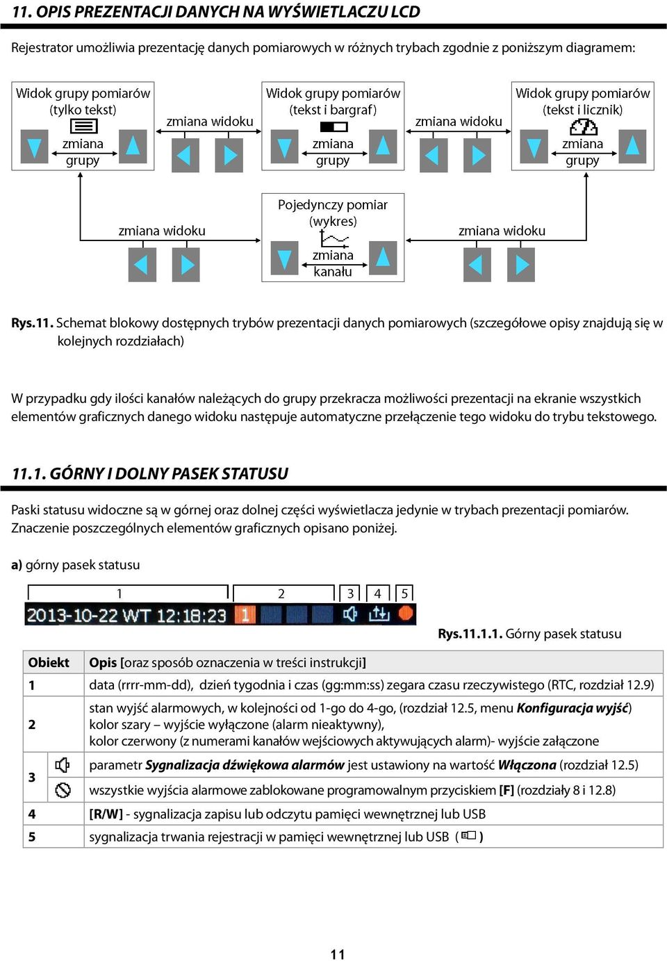 elementów graficznych danego widoku następuje automatyczne przełączenie tego widoku do trybu tekstowego. 11