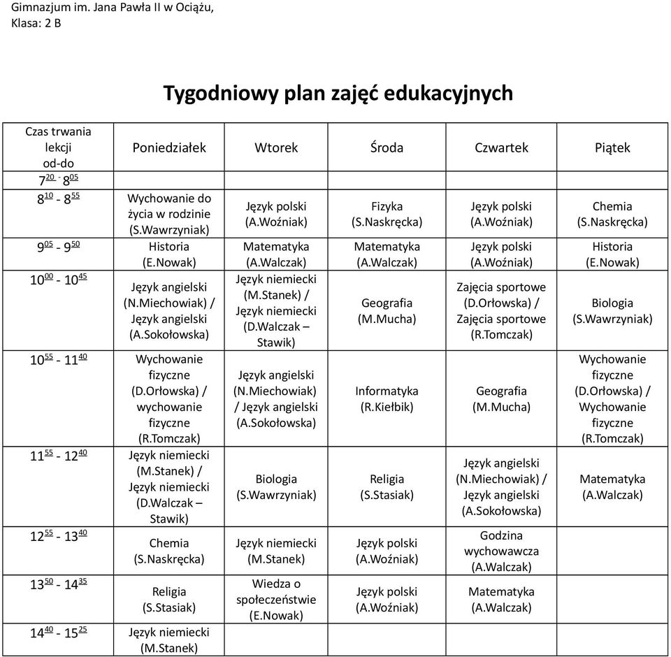 55-11 40 / wychowanie 11 55-12 40 12