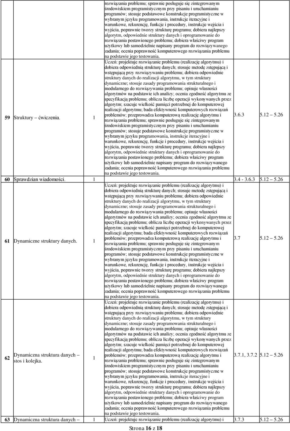 7., 3.7. 5. 5.6 6 stos i kolejka.