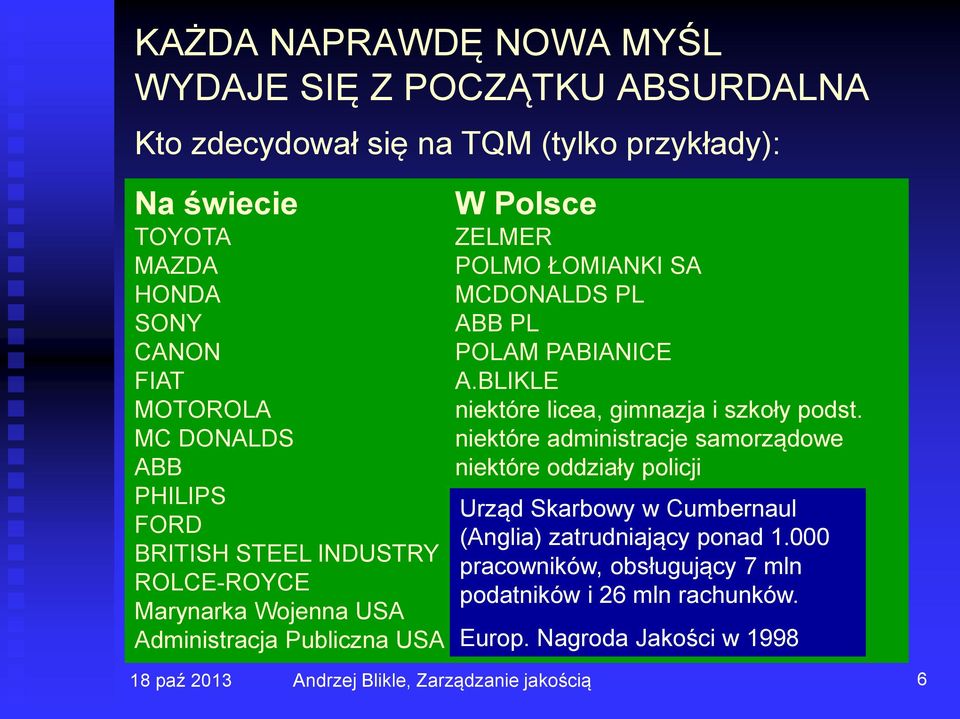 ŁOMIANKI SA MCDONALDS PL ABB PL POLAM PABIANICE A.BLIKLE niektóre licea, gimnazja i szkoły podst.