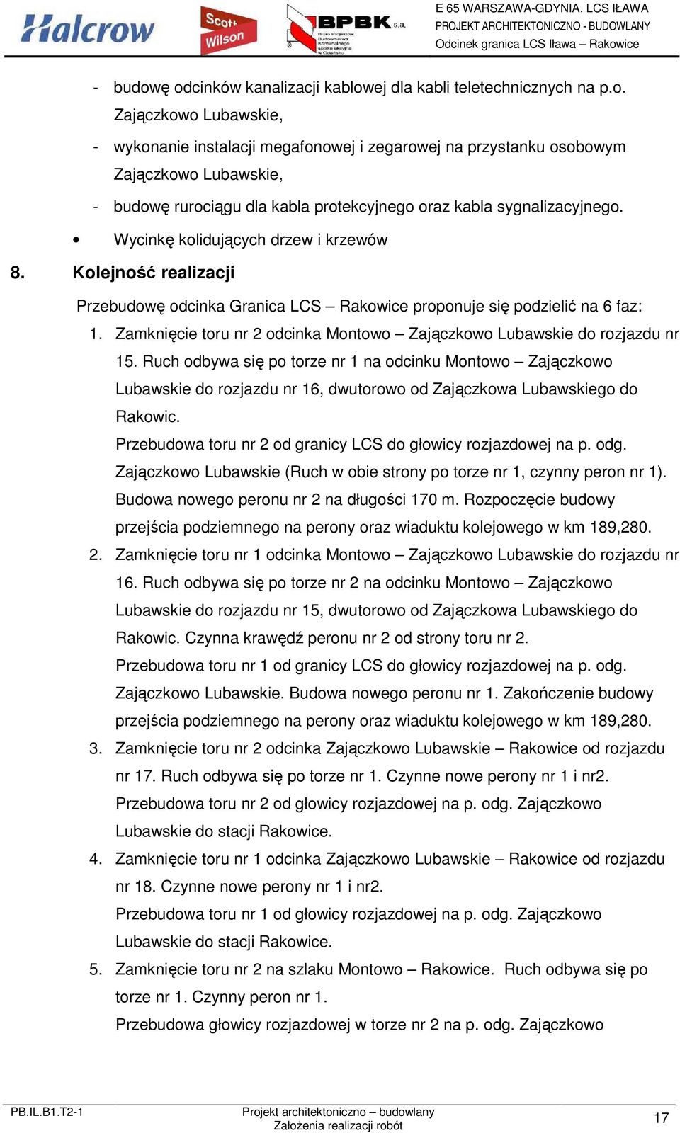 Zamknięcie toru nr 2 odcinka Montowo Zajączkowo Lubawskie do rozjazdu nr 15.