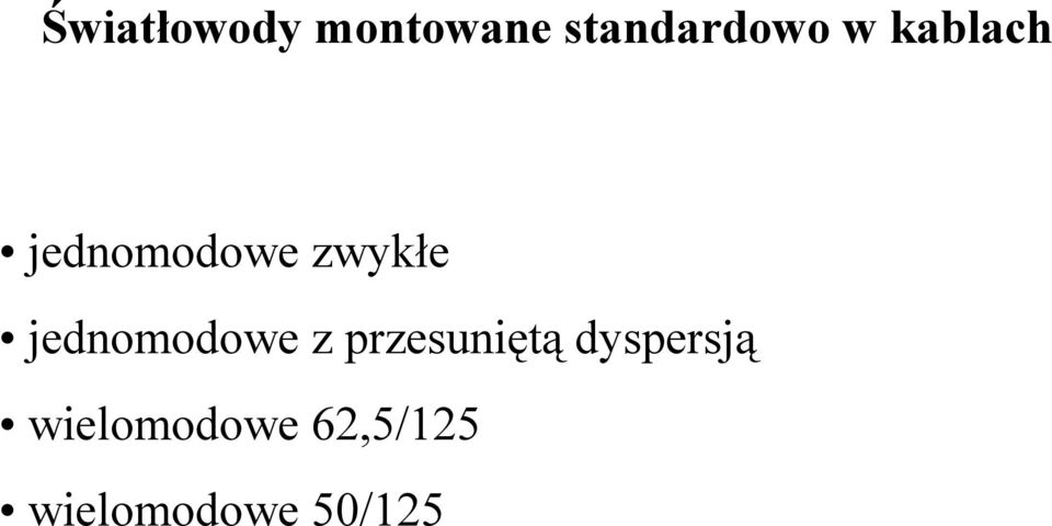 jednomodowe z przesuniętą