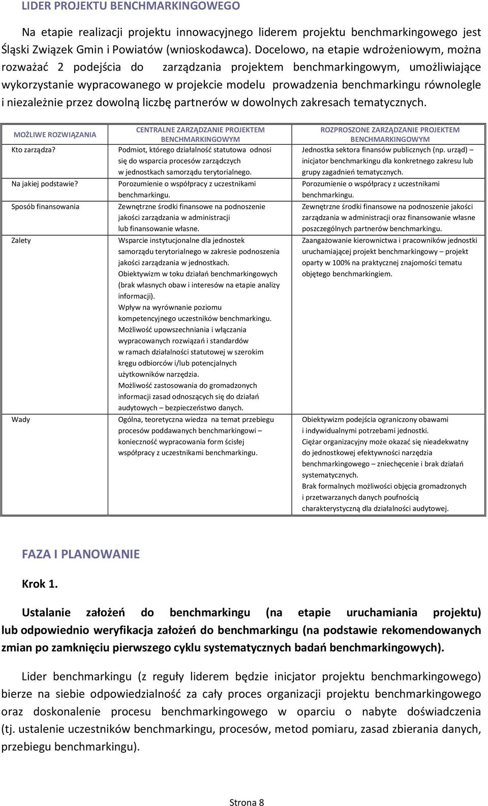 przez dwlną liczbę partnerów w dwlnych zakresach tematycznych. MOŻLIWE ROZWIĄZANIA Kt zarządza? Na jakiej pdstawie?