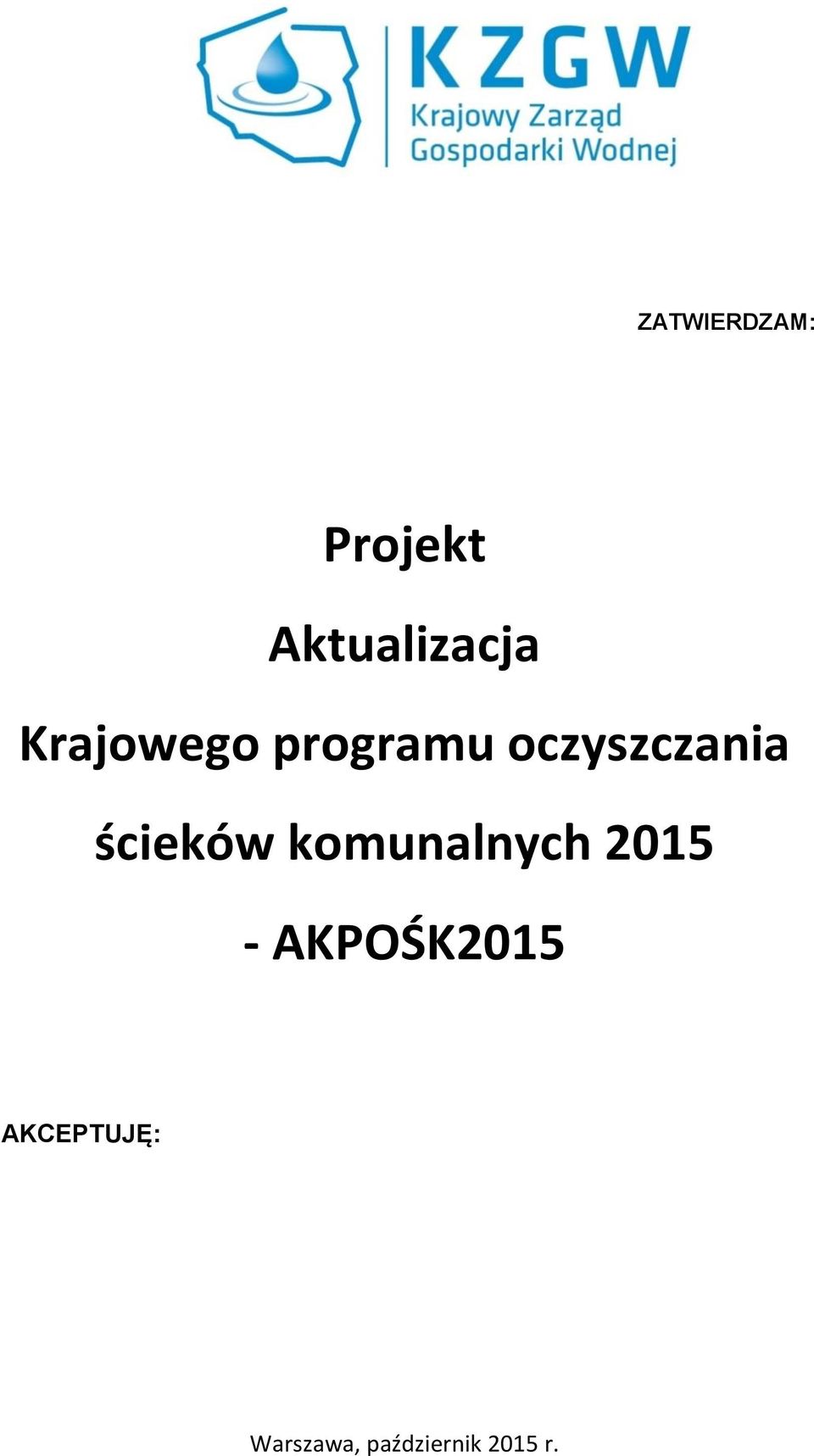 ścieków komunalnych 2015 -