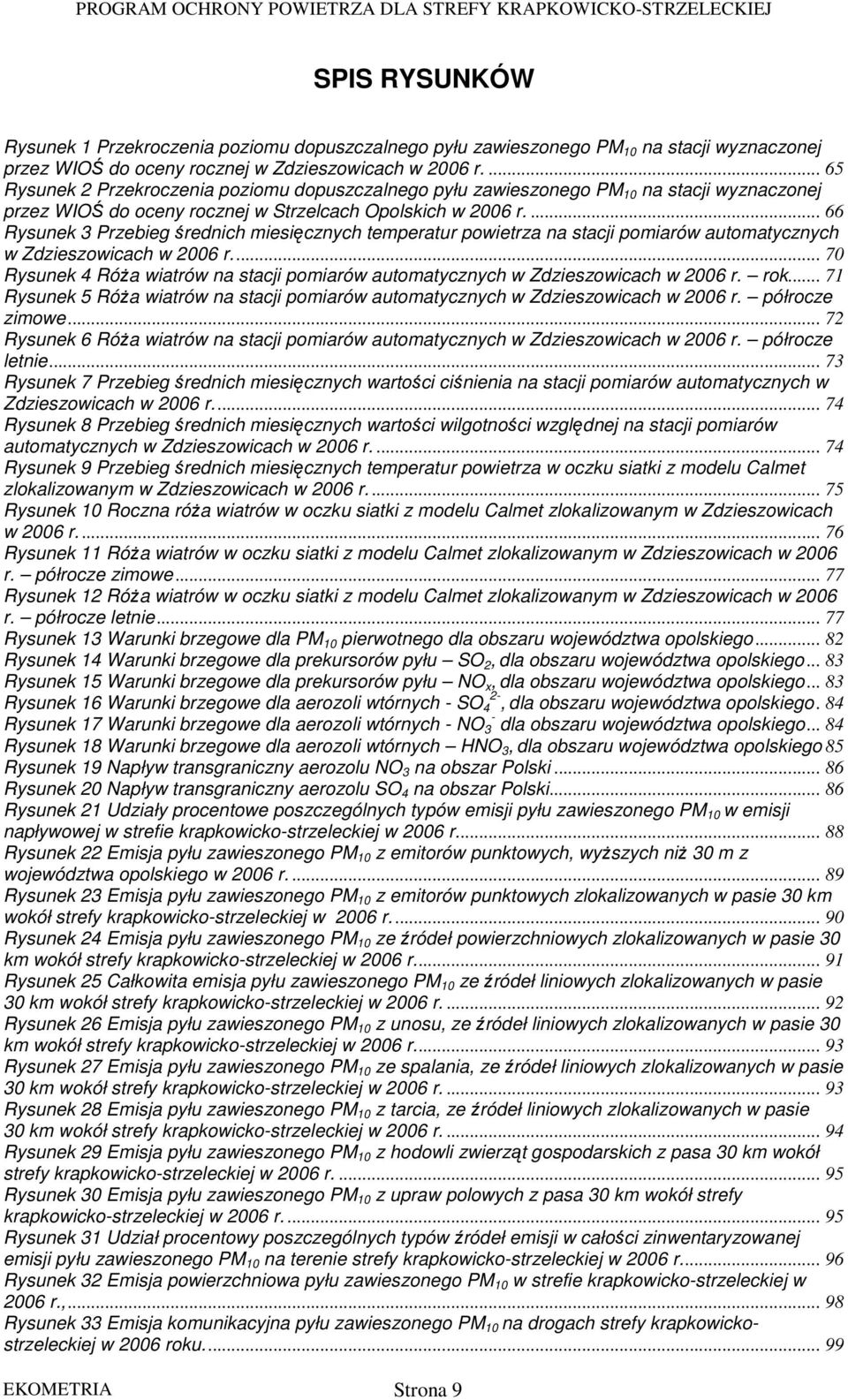 ... 66 Rysunek 3 Przebieg średnich miesięcznych temperatur powietrza na stacji pomiarów automatycznych w Zdzieszowicach w 2006 r.